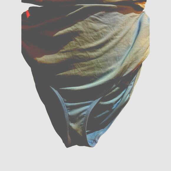 Anne Cole Bright Blue 2 Piece Swimsuit Size Large Ruched Sides Top&Bottom Bikini - Picture 3 of 10